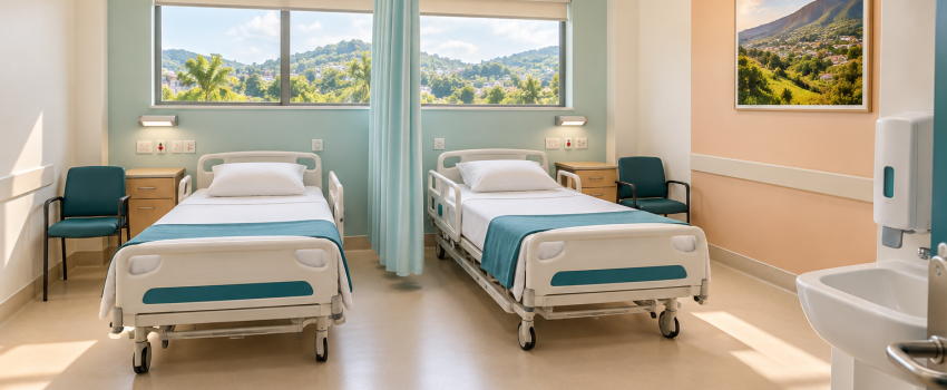 Proposed two-bed observation room at Conquerors Medical Center.